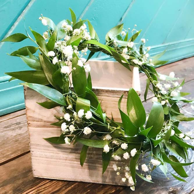 Simple Flower Crown Design #greenery