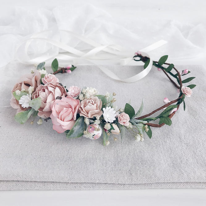 Minimalistic Flower Crown Design #romanticcrown