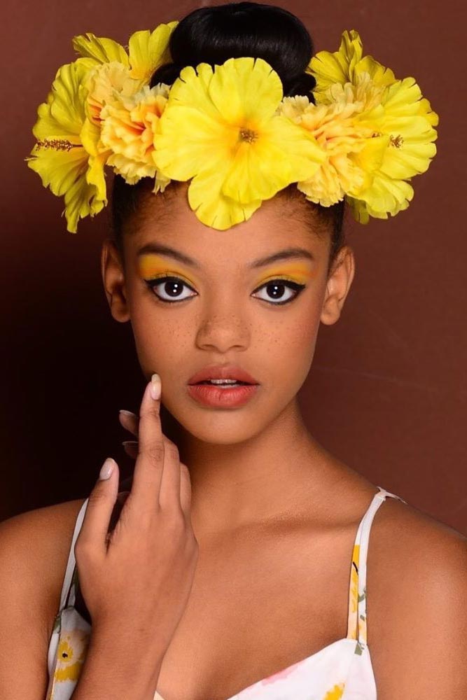 Yellow deals flower crown