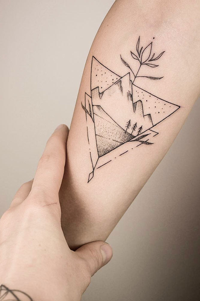 Forearm Geometric Nature tattoo at theYoucom