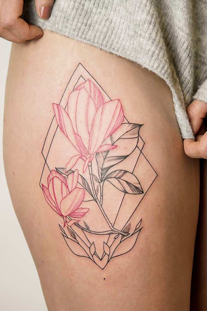 Flawless Abstract Lilies Tattoo #flowertattoo