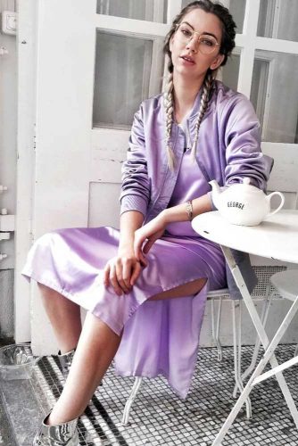 Casual Lavender Outfit Idea #outfit