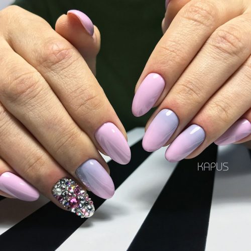 Lavender Ombre Nails Design #ombrenails