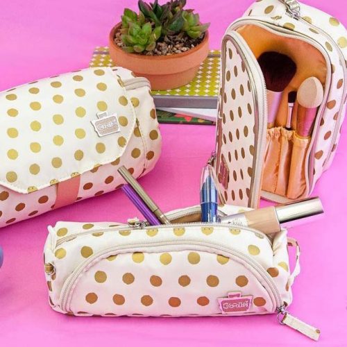 Cute Polka Dots Makeup Bag Design #makeupbag