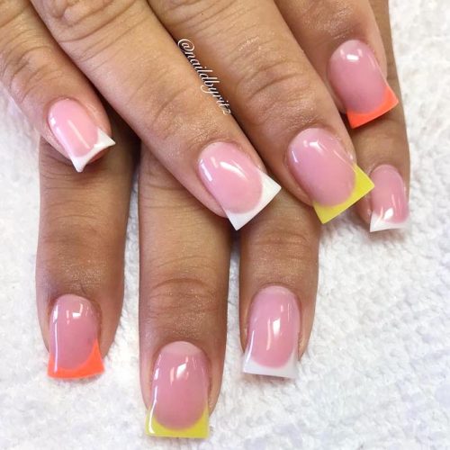 Fun Flare Nails To Surprise Anyone #flarenails #shortnails #frenchnails #frenchtips