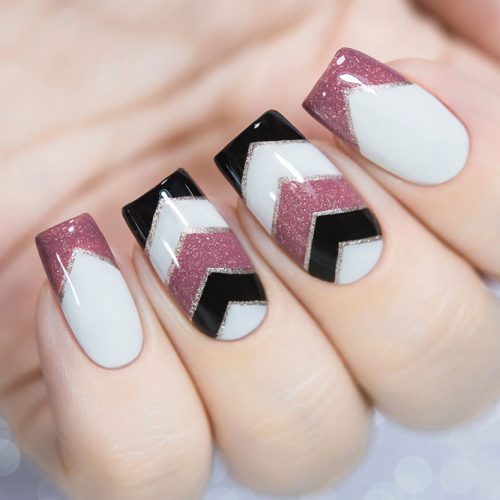 Long Square Nails Popular Classical Manicure #squarenails #longnails #stripenails #frenchnails #frenchtips