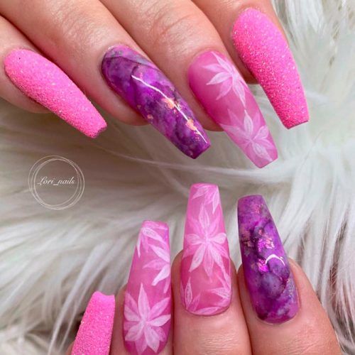 Bright Floral Nail Design #longnails #floralnails