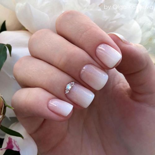 Squoval Nails For Practical Women #squoval #shortnails #ombrenails #nudenails #nudeombrenails