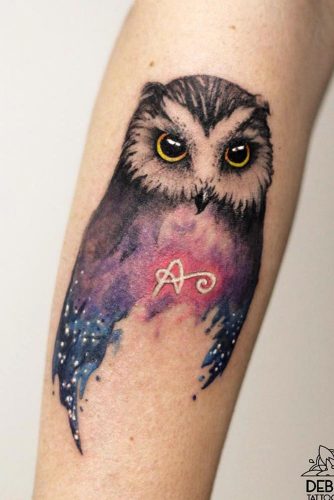 Girly owl tattoos