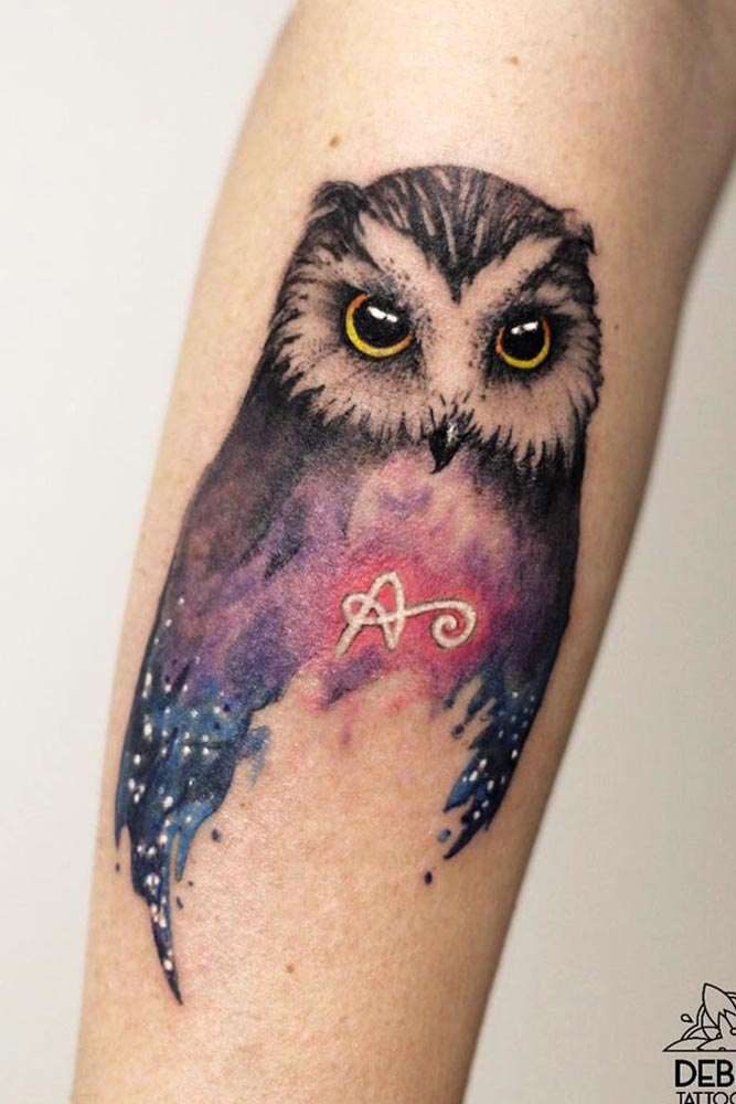 Owl Tattoo Idea For Hand #galaxytattoo