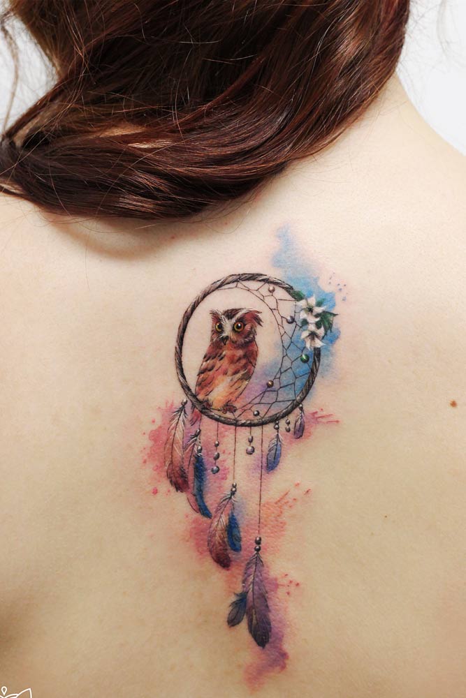 60 Watercolor Owl Tattoos Collection