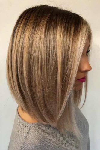 A-Line Bob Haircut With Straight Hair #balayagehair #alinebob