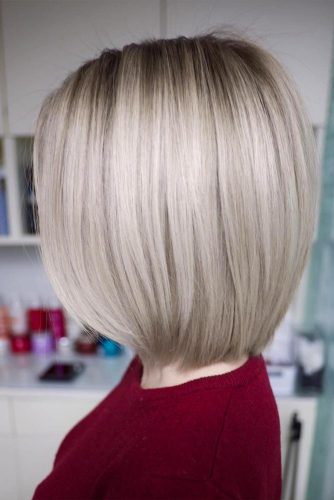 Blonde Long Bob Hair Style #blondebob #straightbob