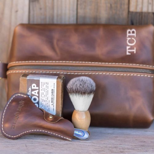 Leather Custom Dopp Kit/Toiletry Bag #leatherdopp #bag