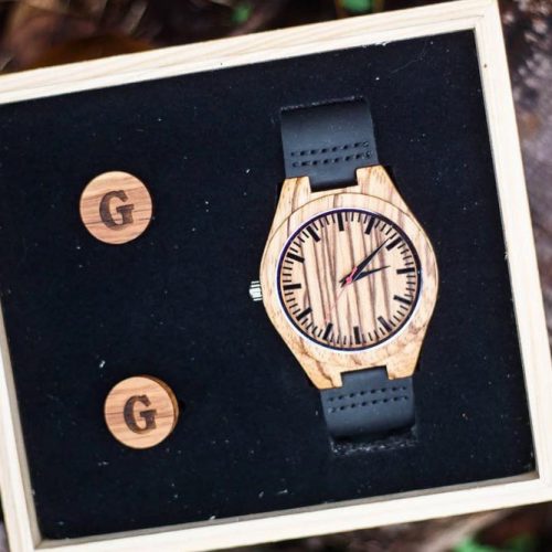 Cufflinks And Personalized Watch Set #giftset #watch