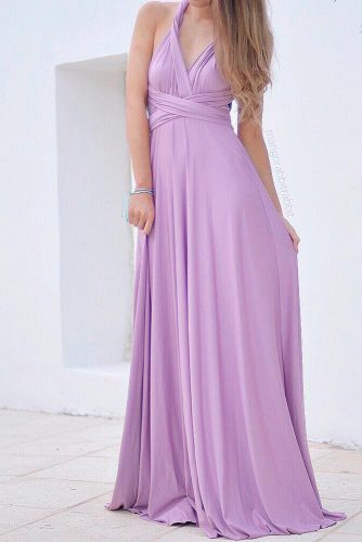 Maxi Dress In Soft Lilac Shades #maxidress