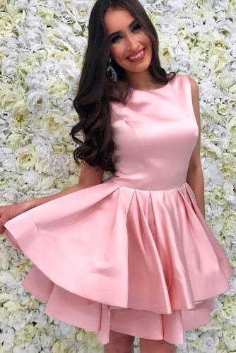 Short Pink Dress With 2 Teir Gown #pinkdress #cocktaildress