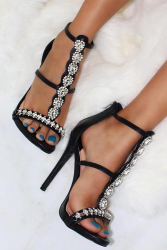 T-Strap Sandals #stilettoheels #stilettosandals