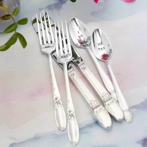 Silver Personalized Set For A Couple #silverset #couple