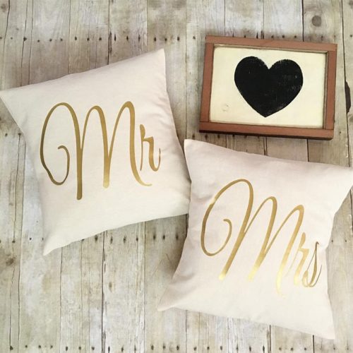 Mr & Mrs Pillows Set #personalizedpillows