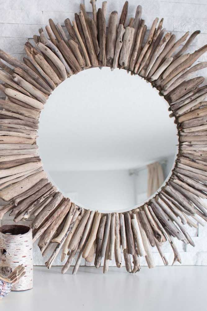 Diy Driftwood Mirror #rusticmirror