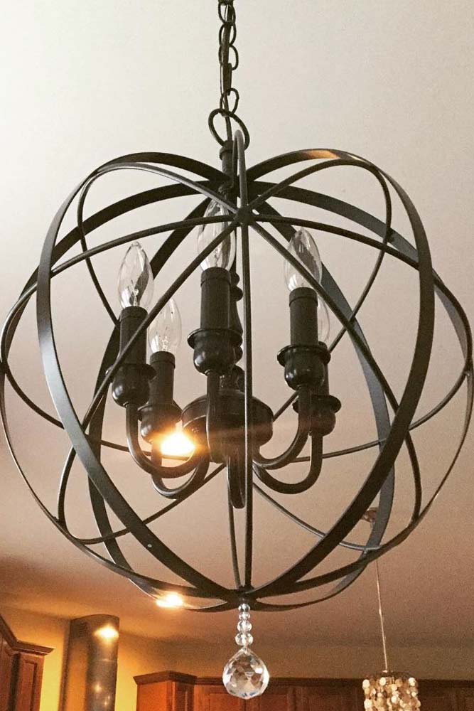 DIY Orb Chandelier #diychandelier