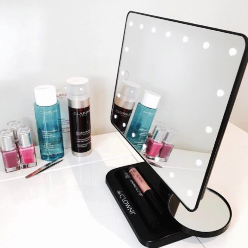 Makeup Mirror With Beauty Items Storage #makeupstorage #ledmirror