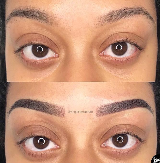 Combination Eyebrows Permanent Makeup #combinationbrows #permanentbrows