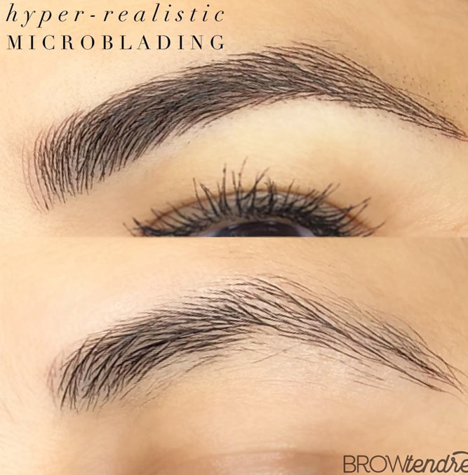 Microblanding Eyebrows Permanent Makeup #microblading #permanentbrows