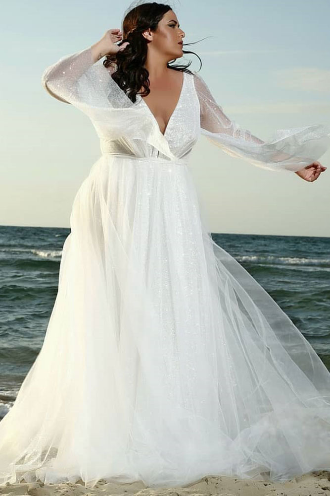 Boho Wedding Dress Design With Long Sleeves #longsleeves #bohodress