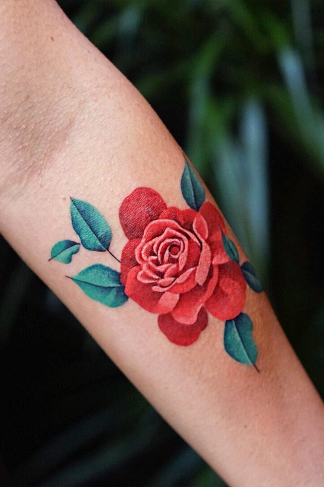 Beautiful Rose Tattoo For Arm #armtattoo #flowertattoo