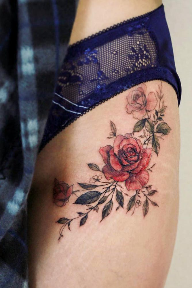 39+ Awesome Rose Foot Tattoos