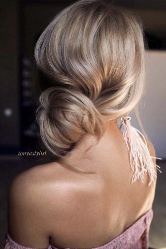 Easy Updo For Long Hair With A Side Bun #sidebun #sideupdo