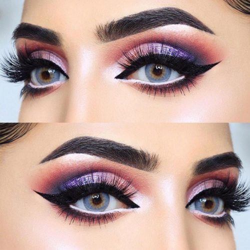 Pink And Purple Smokey Eyes Makeup #smokeyeyes