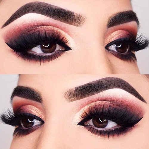 18 Trendy Makeup Ideas For Almond Eyes  Christmas eye makeup, Gold eye  makeup, Beautiful eye makeup