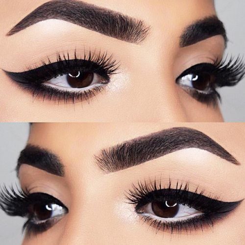 black liner eyes