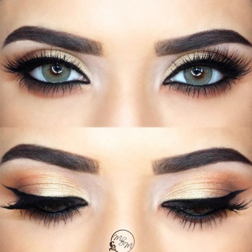 Simple Makeup For Almond Eyes With Eyeliner #classicline #nudeshadow