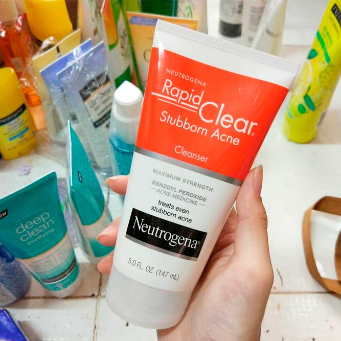 Neutrogena Rapid Clear Stubborn Acne Cleanser For Severely Acne-Prone Skin #facecare #facecleanser
