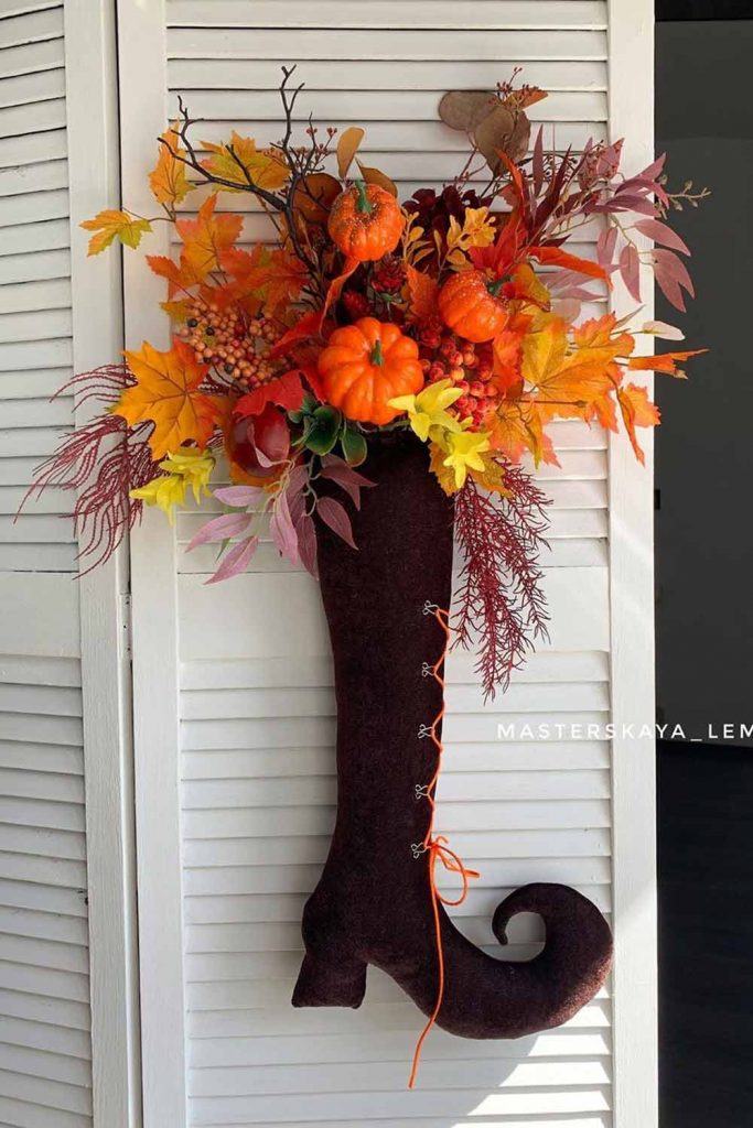 Funny Shoe for Fall Flowers