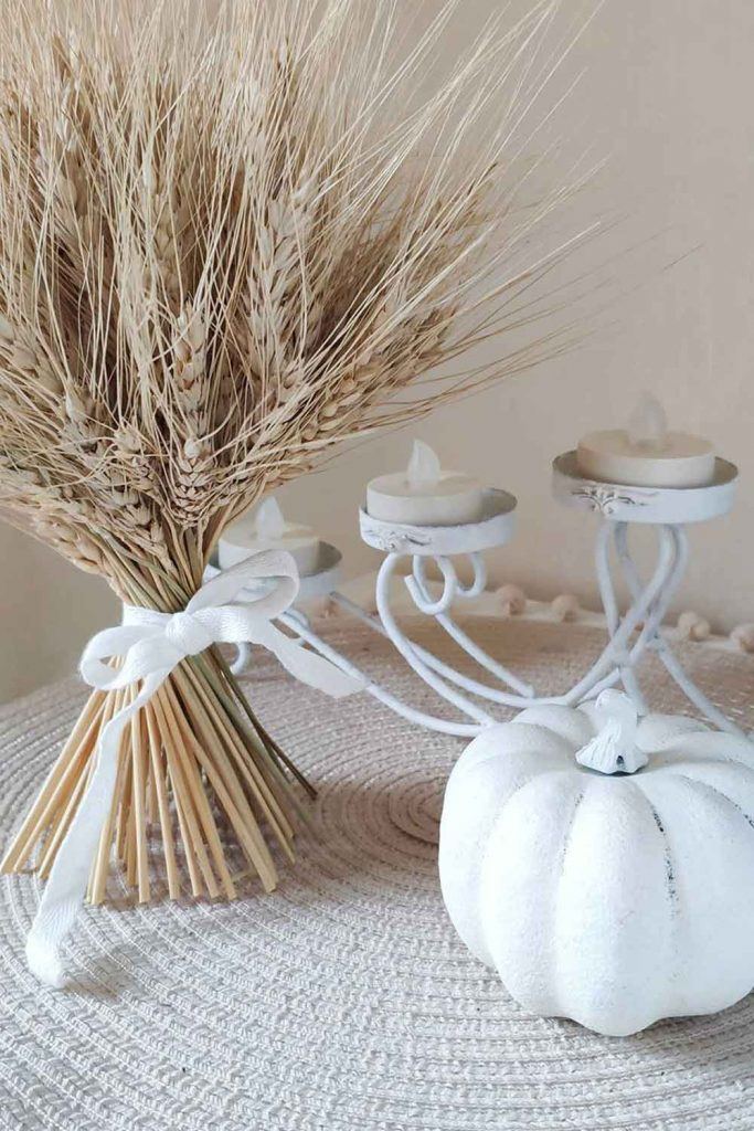 White Pumpkin Candle Holder