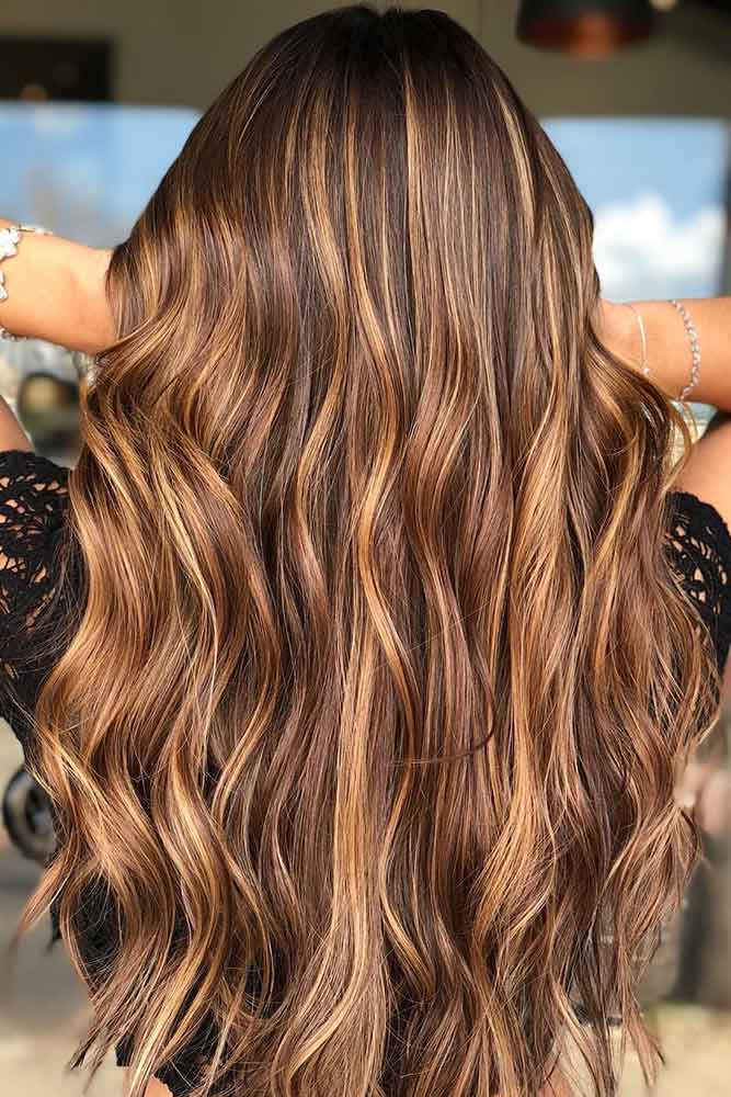 Balayage Idea For Brunettes #bruennte #brownhair #highlights #balayage