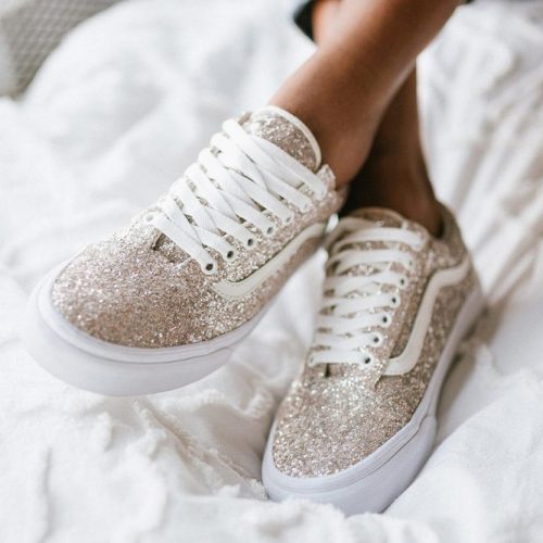 Glitter Keds Gift Idea #goldglitter #glittershoes