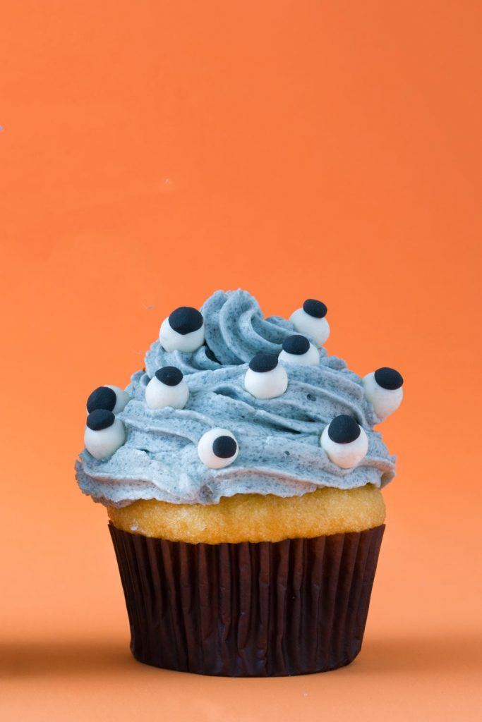 Cupcake with Spooky Eyes