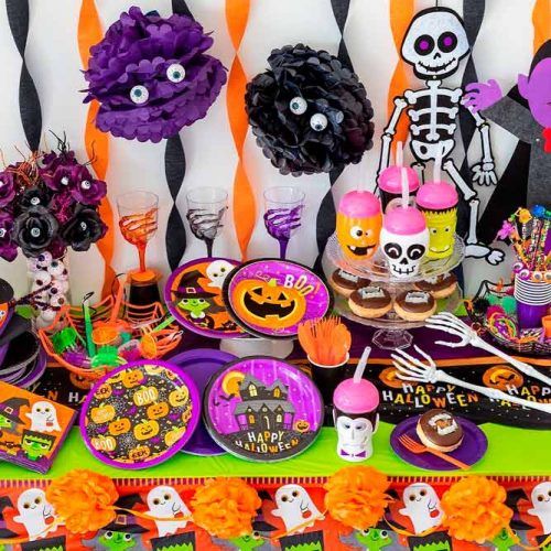 Bright Halloween Décor For Kids Party #decor #party #halloween