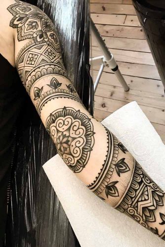 Floral Sleeve Tattoo Design #sleeve