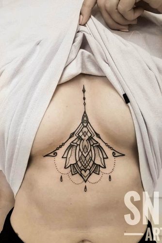 sternum mandala tattoo