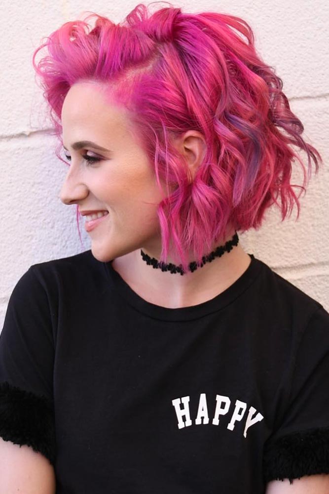 Short Fairy Pink Mermaid Hair #pinkhair #shortbob