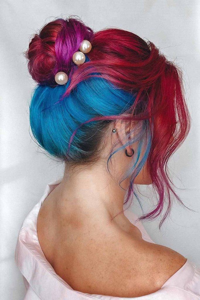 red and blue hair color ideas