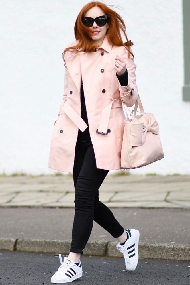 Soft Pink Trench Coat For Girly Casual Look #softpink #pinktrenchcoat