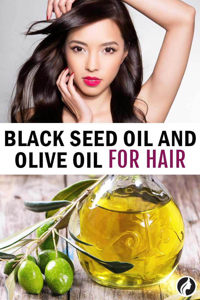 Black Seed Oil And Olive Oil For Hair #haircare #diyrecipe